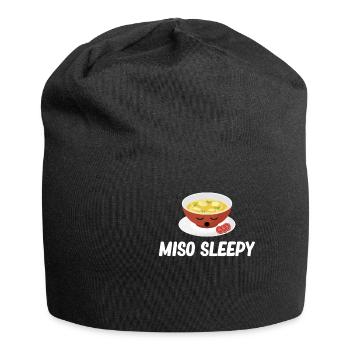 Miso Sleepy Miso Jeux de mots Asiatique Chinois - Bonnet en jersey - noir - Devant
