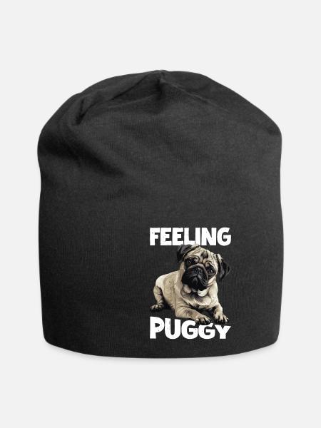 Feeling Puggy 2 - Jersey-Beanie - Schwarz