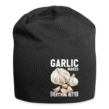 Garlic Makes Everything Better 21 - Jersey-Beanie - Schwarz - Vorne