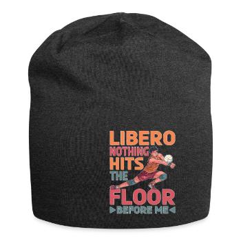 Libero, Nothing Hits The Floor Before Me 5 - Jersey Beanie - charcoal grey - Front