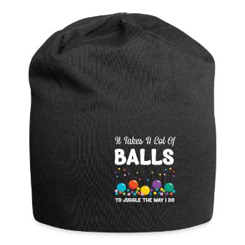 It takes a lot of balls to juggle like - Jersey Beanie - black - Front