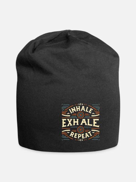 Inhale Exhale Repeat 8 - Jersey-Beanie - Schwarz