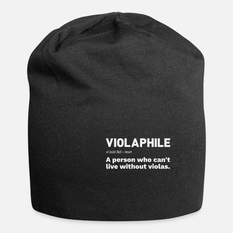 Bratsche Viola Violaphile Lexikon Definition - Jersey-Beanie - Schwarz