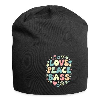 Bass Love Musician Retro - Jersey Beanie - black - Front