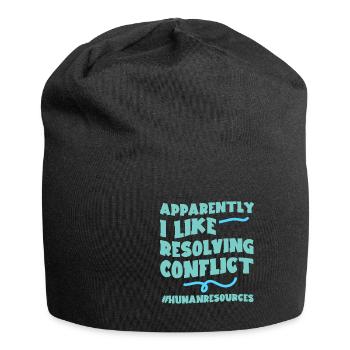 Apparently I Like Resolving Conflict 2 - Jersey Beanie - black - Front