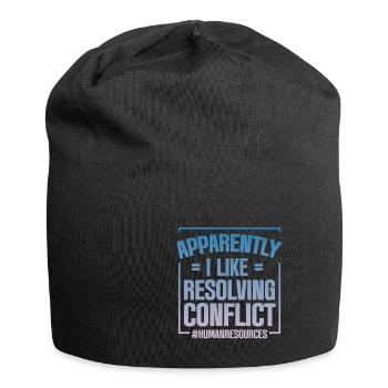 Apparently I Like Resolving Conflict 4 - Jersey Beanie - black - Front