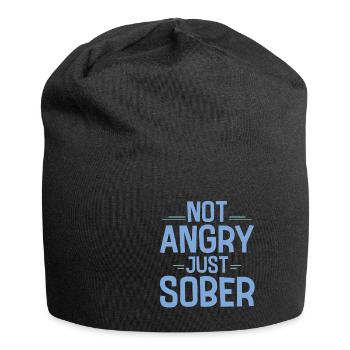 Not Angry Just Sober 4 - Jersey Beanie - black - Front