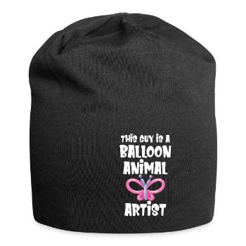 Ce gars est un artiste animalier en ballon, - Bonnet en jersey - noir - Devant