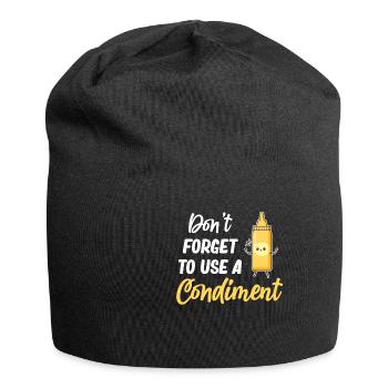 Vergessen Sie Nicht, Ein - Jersey-Beanie - Schwarz - Vorne