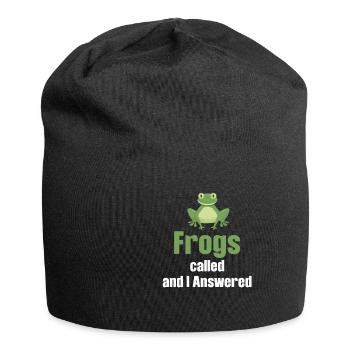 Les grenouilles ont appelé et j’ai répondu Catcher - Bonnet en jersey - noir - Devant