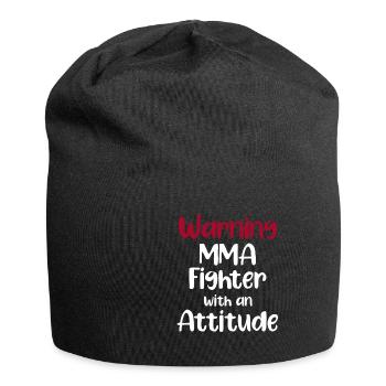 Warning! MMA Fighter With One Attitude - Jersey Beanie - black - Front