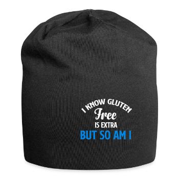 Ich Weiß, Dass Glutenfrei Extra Ist, Aber Ich Bin - Jersey-Beanie - Schwarz - Vorne