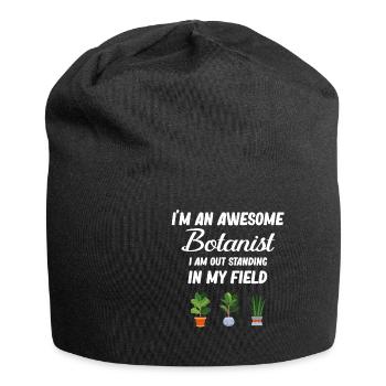 Ich Bin Ein Großartiger Botaniker. Ich Bin Auf - Jersey-Beanie - Schwarz - Vorne