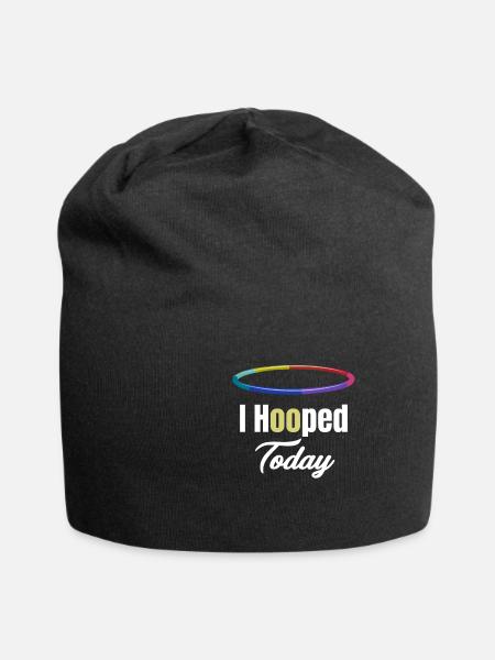 Ich Habe Heute Einen Hoop Gemacht. Hooping - Jersey-Beanie - Schwarz