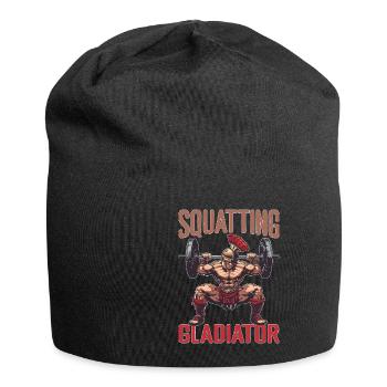 Squatting Gladiator 8 - Jersey-Beanie - Schwarz - Vorne