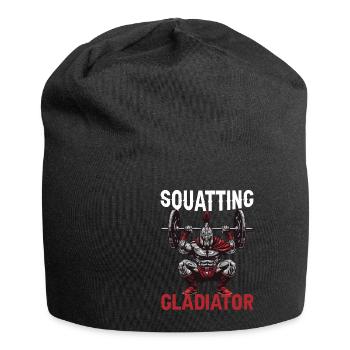 Squatting Gladiator 9 - Jersey-Beanie - Schwarz - Vorne