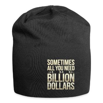 Sometimes All You Need Is A Billion Dollars 8 - Jersey-Beanie - Schwarz - Vorne