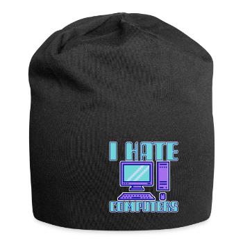 I Hate Computers 4 - Jersey-Beanie - Schwarz - Vorne