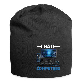 I Hate Computers - Jersey-Beanie - Schwarz - Vorne