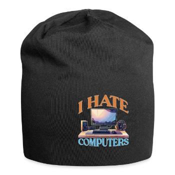 I Hate Computers 2 - Jersey-Beanie - Schwarz - Vorne