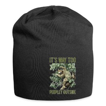 It's Way Too Peopley Outside - Jersey-Beanie - Schwarz - Vorne