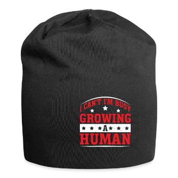 I Can't I'm Busy Growing A Human 2 - Jersey-Beanie - Schwarz - Vorne