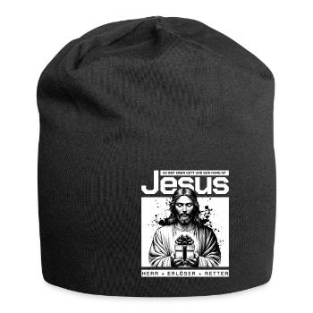 Jesus Lord & Savior - Jersey Beanie - black - Front
