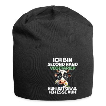 Second Hand Vegetarier - Jersey-Beanie - Schwarz - Vorne