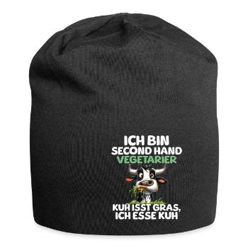 Second Hand Vegetarier - Jersey-Beanie - Schwarz - Vorne