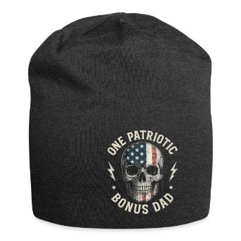 Papa bonus avec drapeau tête de mort - Bonnet en jersey - charbon - Devant