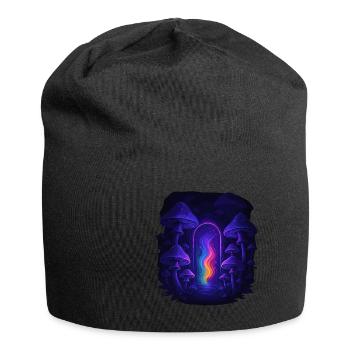 Magic Mushroom - Mushroom Forest Portal - Jersey Beanie - black - Front