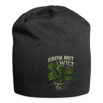 Waxes, Not Wilted Plant Rock - Jersey Beanie - black - Front