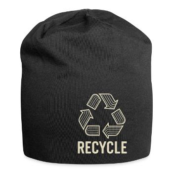 Recycle Symbol Mit Umweltbewusstsein - Jersey-Beanie - Schwarz - Vorne