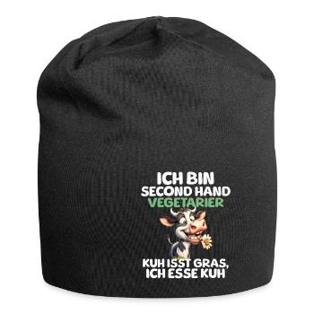 Second Hand Vegetarier - Jersey-Beanie - Schwarz - Vorne