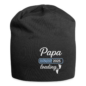 Papa wird geladen – 2025 in Sicht - Jersey-Beanie - Schwarz - Vorne