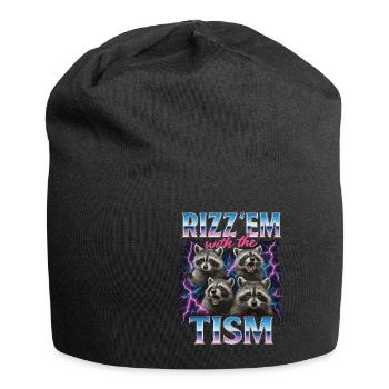 Rizz Tism Ratons laveurs Mème Flashes - Bonnet en jersey - noir - Devant