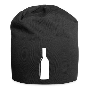 Wine Wine Bottle Gift Wine Drinker - Jersey Beanie - black - Front