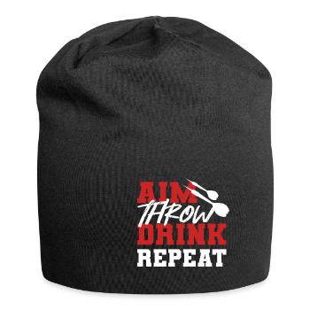 Target throwing drink. Strong Drinker Gift - Jersey Beanie - black - Front