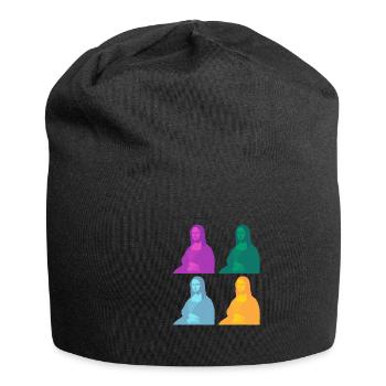 Mona Lisa Popart - Bonnet en jersey - noir - Devant