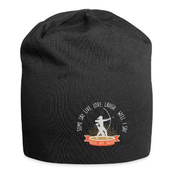 Lustiger Bogensport Spruch Bogenschießen - Jersey-Beanie - Schwarz - Vorne