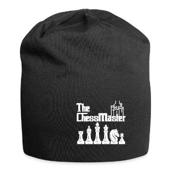Lusitger Schachspieler Spruch I Schach - Jersey-Beanie - Schwarz - Vorne