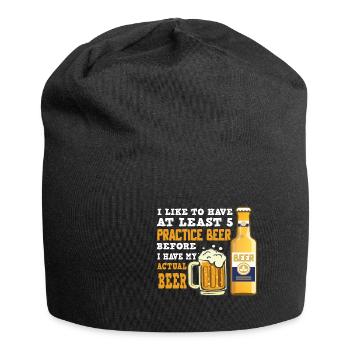 Feiern Bier Party Spruch I Biertrinken - Jersey-Beanie - Schwarz - Vorne