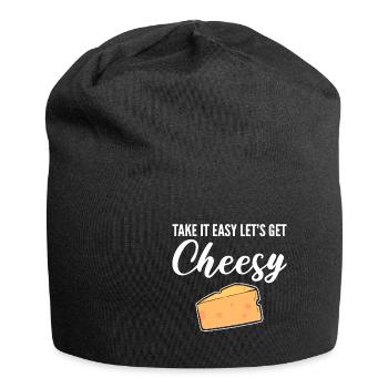 Lass uns kitschig bekommen In einer Beziehung Gesc - Jersey-Beanie - Schwarz - Vorne