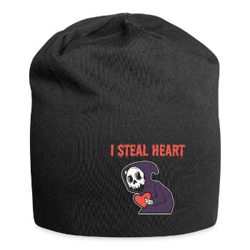 I steal heart loving husband poison - Jersey Beanie - black - Front