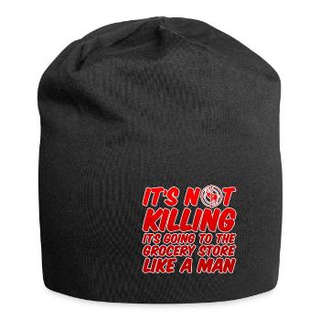 It's Going To The Grocery Store Like A Man - Jersey-Beanie - Schwarz - Vorne