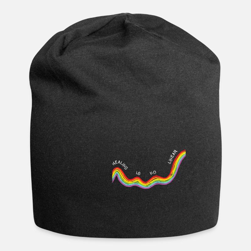 Mentale Heilung Depression Aufmunterung - Jersey-Beanie - Schwarz