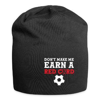 Fußballspieler - Jersey-Beanie - Schwarz - Vorne