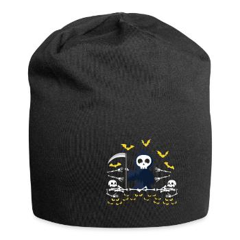 Grim Reaper Skeleton Ficphilia. Gift - Jersey-Beanie - Schwarz - Vorne
