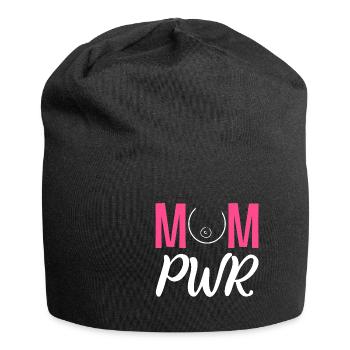 Mutter PWR Fleißige Mutter Gift - Jersey-Beanie - Schwarz - Vorne