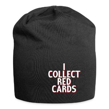 Je collectionne les cartons rouges 4 - Bonnet en jersey - noir - Devant